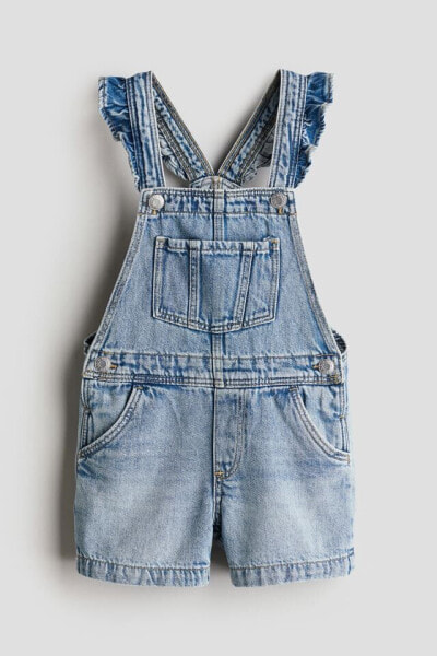 Denim Overall Shorts