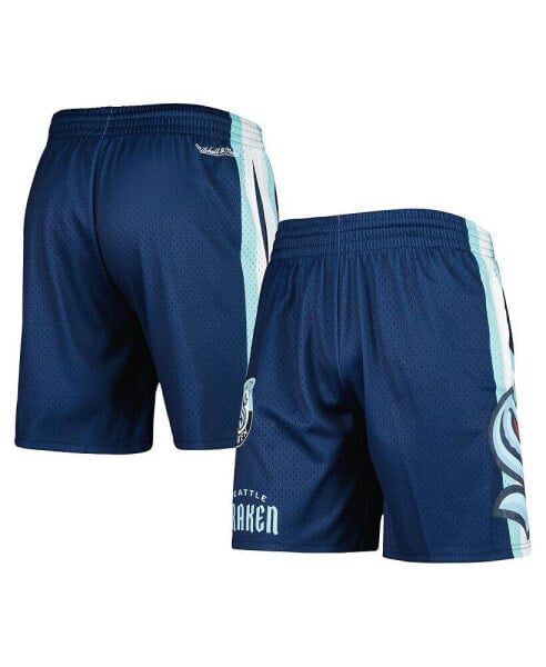 Men's Deep Sea Blue Seattle Kraken City Collection Mesh Shorts