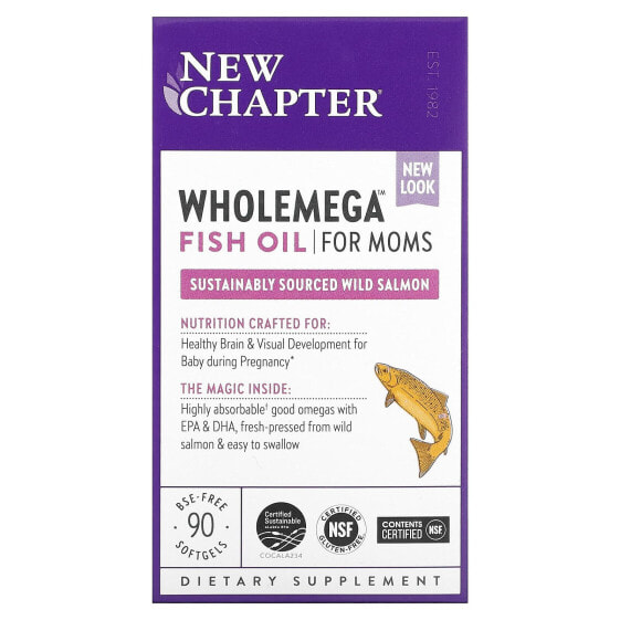 Wholemega Fish Oil for Moms, 90 Softgels
