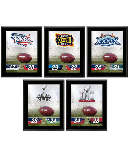 New England Patriots 10.5" x 13" Sublimated Super Bowl Champion Plaque Bundle