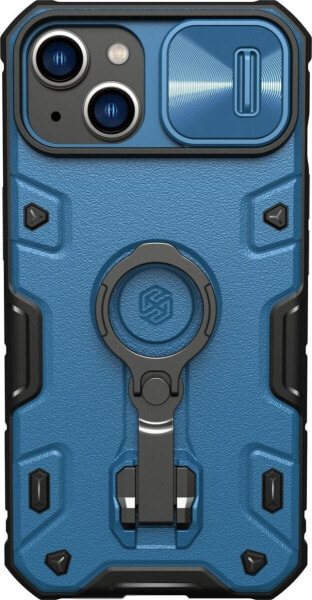 Nillkin Nillkin CamShield Armor Pro Case etui iPhone 14 Plus pancerny pokrowiec z osłoną na aparat ring podstawka niebieskie