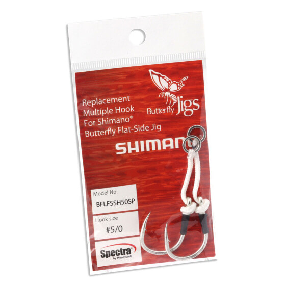 Рыболовные крючки Shimano Metal-White BUTTERFLY FLAT SIDE SPARE HOOK (BFLFSSH70SP)