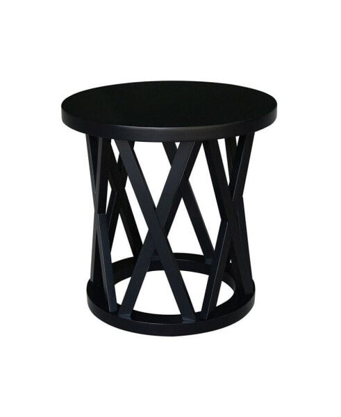 Round Ceylon End Table