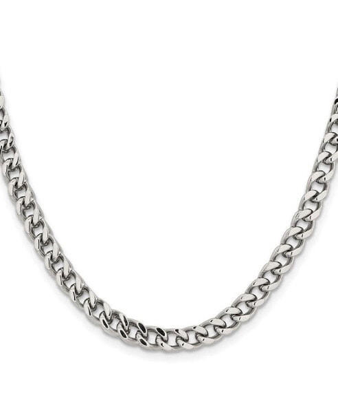 Stainless Steel Polished 5.5mm Franco Chain Necklace