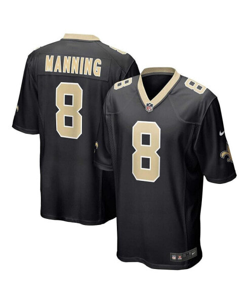 Men's Archie Manning Black New Orleans Saints Retired Player Game Jersey