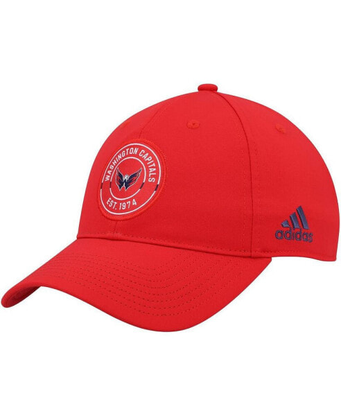 Men's Red Washington Capitals Team Circle Slouch Adjustable Hat