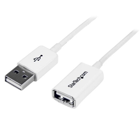 StarTech.com 1m White USB 2.0 Extension Cable A to A - M/F - 1 m - USB A - USB A - USB 2.0 - 480 Mbit/s - White