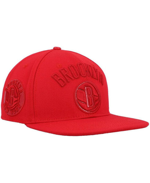 Men's Red Brooklyn Nets Cherry Wool Snapback Hat