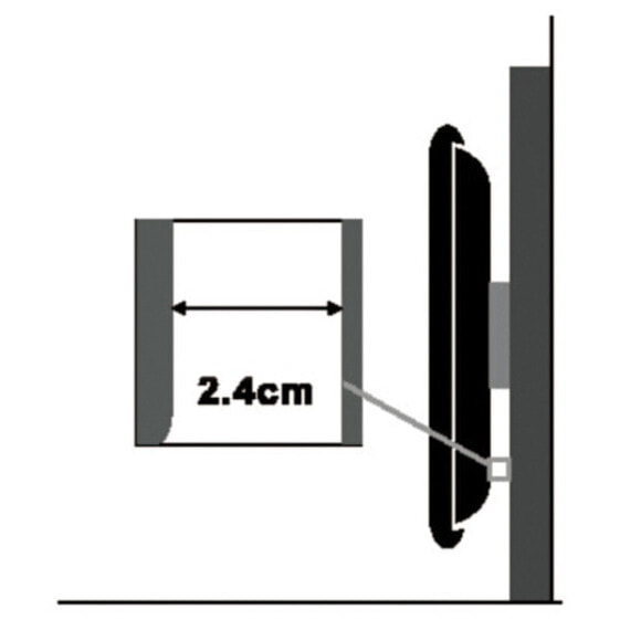 VALUE LCD/Plasma TV Wall Holder - Low Profile - 81.3 cm (32") - 152.4 cm (60") - 200 x 200 mm - 700 x 500 mm - Steel - Black