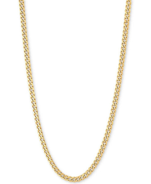 Italian Gold miami Cuban Link 18" Chain Necklace (3mm) in 14k Gold