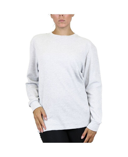 Women's Loose Fit Waffle Knit Thermal Shirt