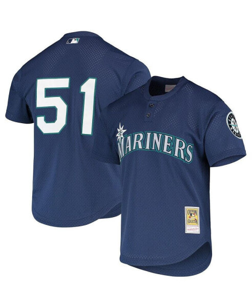 Men's Ichiro Suzuki Royal Seattle Mariners Cooperstown Collection Mesh Batting Practice Jersey