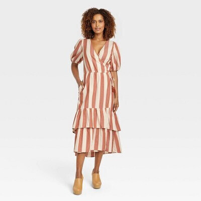 Women's Short Sleeve Wrap Dress - Knox Rose