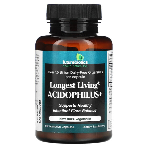 Longest Living Acidophilus+, 100 Vegetarian Capsules