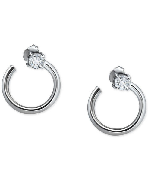 Cubic Zirconia Spiral Hoop Earrings, Created for Macy's