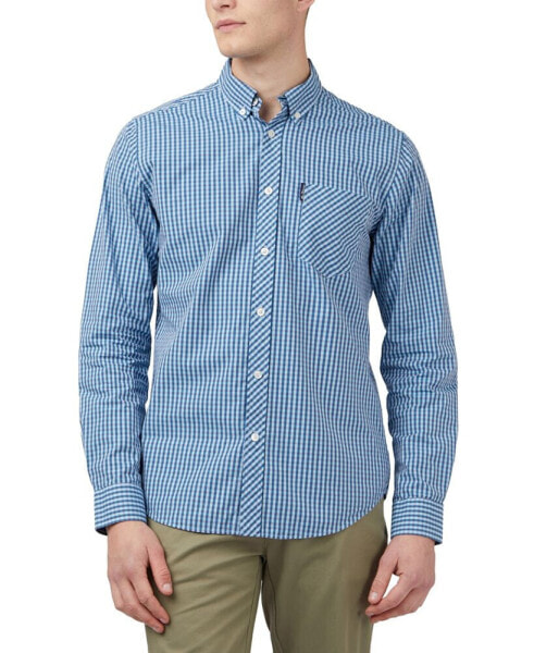 Men's Signature Gingham Long-Sleeve Button-Down Shirt