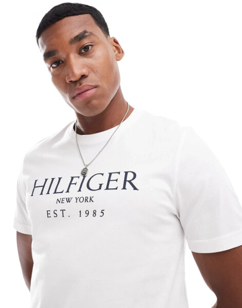 Tommy Hilfiger large logo t-shirt in white