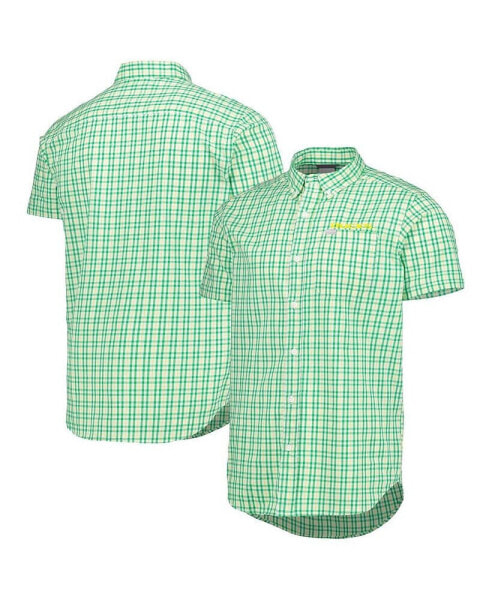 Men's Green Oregon Ducks Rapid Rivers Logo Button-Down Shirt