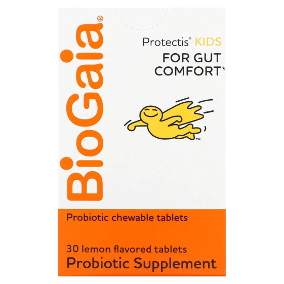 Protectis Kids, For Gut Comfort, Lemon, 30 Probiotic Chewable Tablets