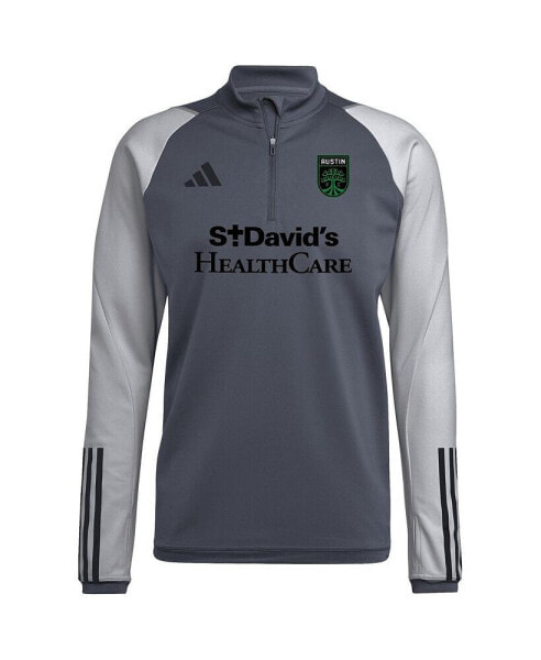 Тренировочный топ с квартальной молнией AEROREADY adidas для мужчин серого цвета (Austin FC 2023)