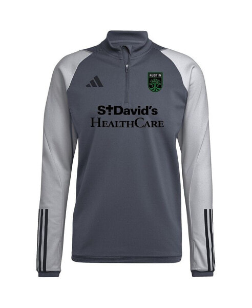 Men's Gray Austin FC 2023 On-Field AEROREADY Quarter-Zip Training Top