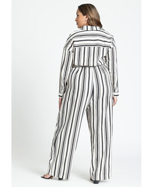 Plus Size Striped Jumpsuit