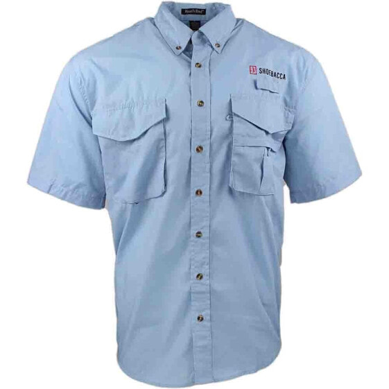 SHOEBACCA Short Sleeve Guide Shirt Mens Blue Casual Tops 4055-BL-SB