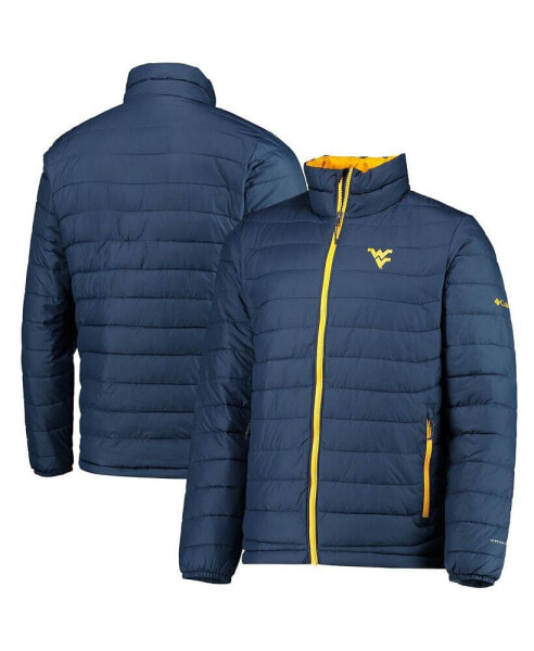 Куртка Columbia мужская синяя West Virginia Mountaineers Powder Lite Omni-Heat Reflective - полный молнией