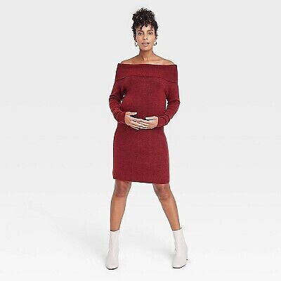 Off the Shoulder Maternity Sweater Dress - Isabel Maternity by Ingrid & Isabel