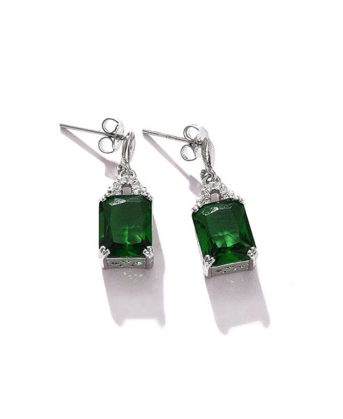 Women's Green Stone Drop Earrings