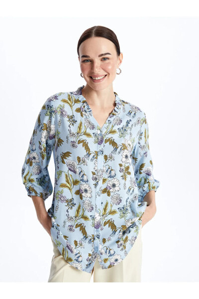 Блузка с цветочным воротником LC WAIKIKI