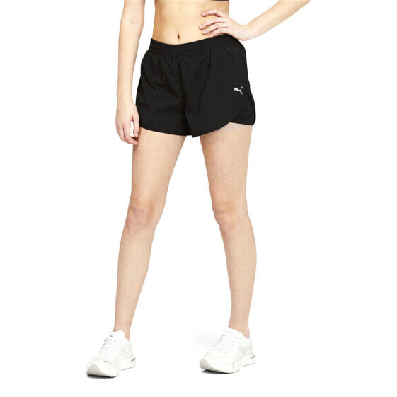 Puma 2In1 Woven Running Athletic Shorts Womens Black Casual Athletic Bottoms 521