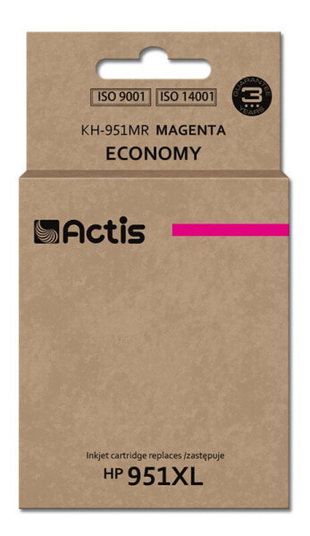 Actis KH-951MR ink (replacement for HP 951XL CN047AE; Standard; 25 ml; magenta) - Standard Yield - Dye-based ink - 25 ml - 1 pc(s) - Single pack