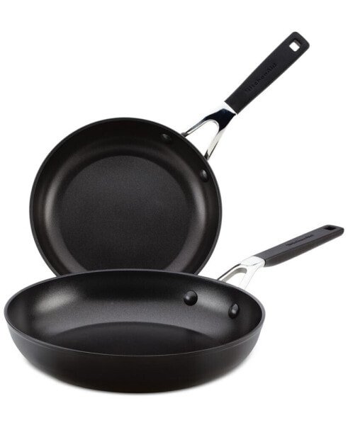 Hard Anodized 2 Piece Nonstick Frying Pan Set