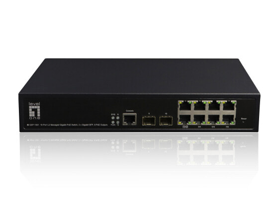 LevelOne GEP-1061 - Switch - managed - 8 x 10/100/1000 PoE+ - Switch - 1 Gbps