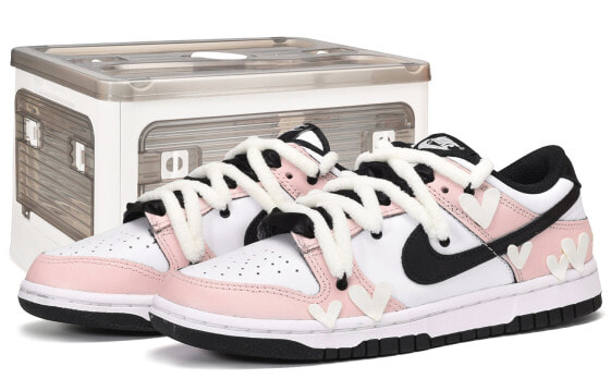 Кроссовки Nike Dunk Low для женщин DD1503-101 - черно-бело-розовые