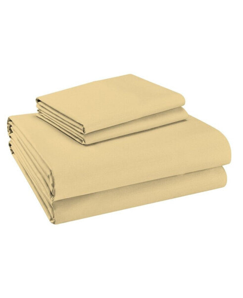 400 Thread Count Cotton Percale 4 Pc Sheet Set Full