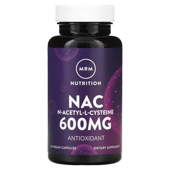 MRM Nutrition, Nac, N-ацетил-L-цистеин, 600 мг, 60 веганских капсул