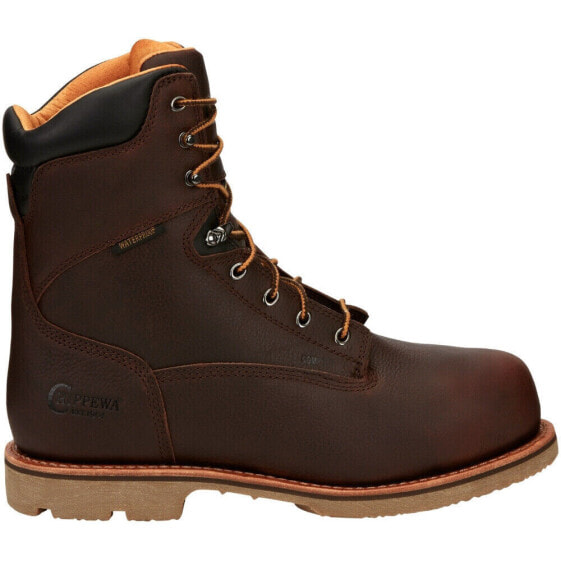 Chippewa Serious Plus 8 Inch Waterproof Composite Toe Work Mens Brown Work Safe