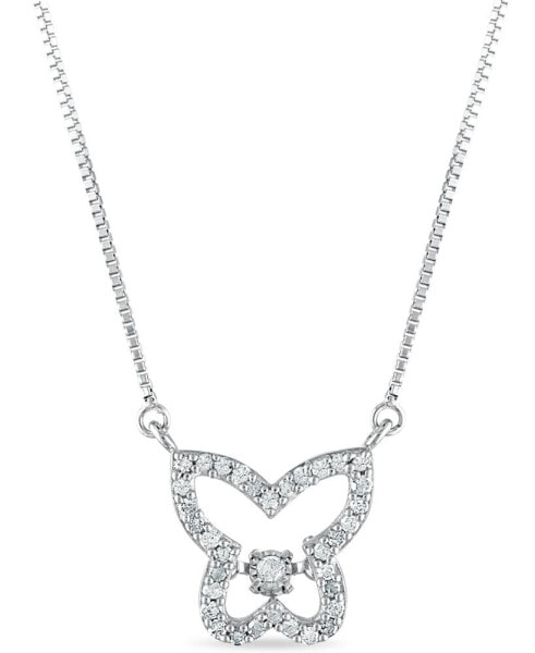 Macy's diamond Pendant Necklace (1/4 ct. t.w.) in Sterling Silver