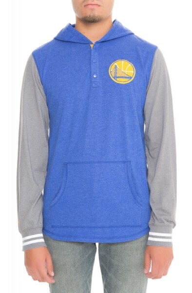 Mens Mitchell & Ness NBA Golden State Warriors Mid-Season Hooded Long Sleeve