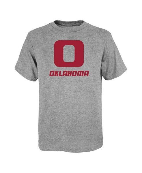 Футболка для малышей OuterStuff Oklahoma Sooners серого цвета с логотипом из архива