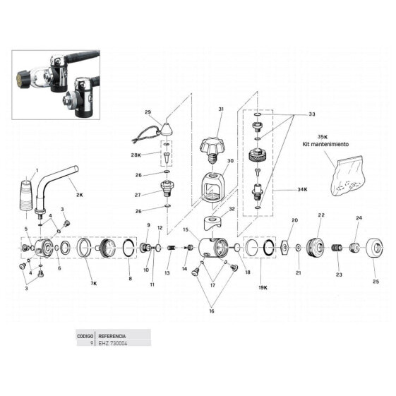 CRESSI Valve Compensation Screw DM