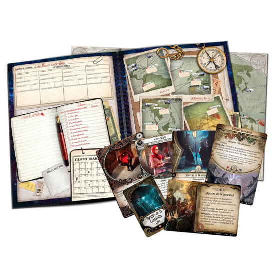 Настольная игра для компании Asmodee Arkham Horror Las Llaves Escarlata Expansion Campaña.