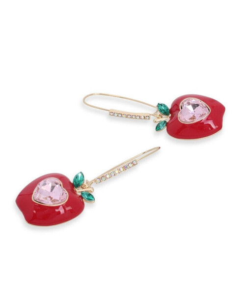 Faux Stone Apple Dangle Earrings