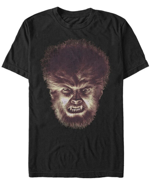 Universal Monsters Men's Angry Wolfman Big Face Short Sleeve T-Shirt