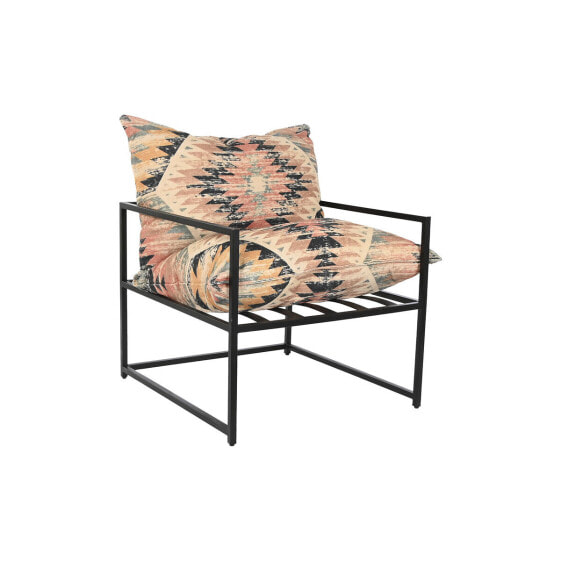 Кресло мягкое DKD Home Decor 70 x 75 x 85 см Черный Металлический Многоцветный