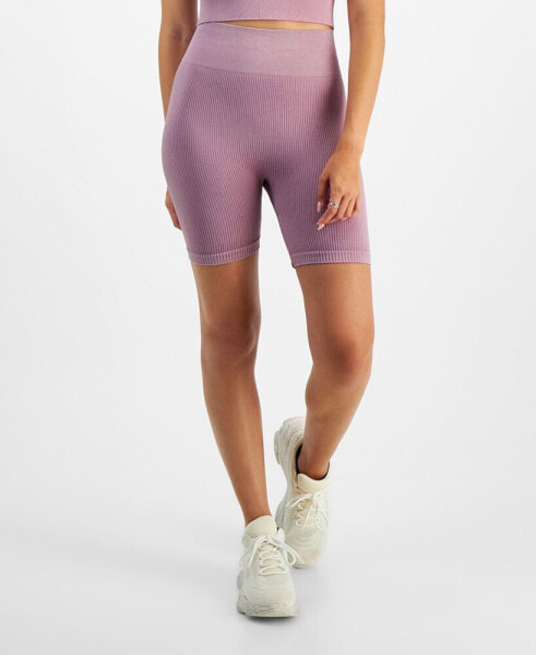 Juniors' Seamless High-Waisted Biker Shorts