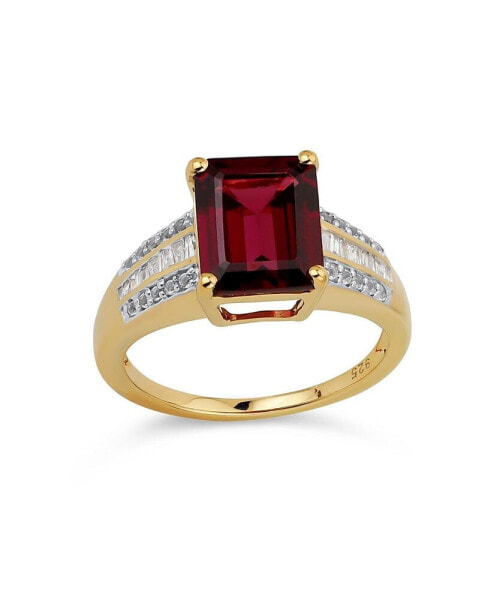 Кольцо Bling Jewelry Art Deco Garnet Gemstone.