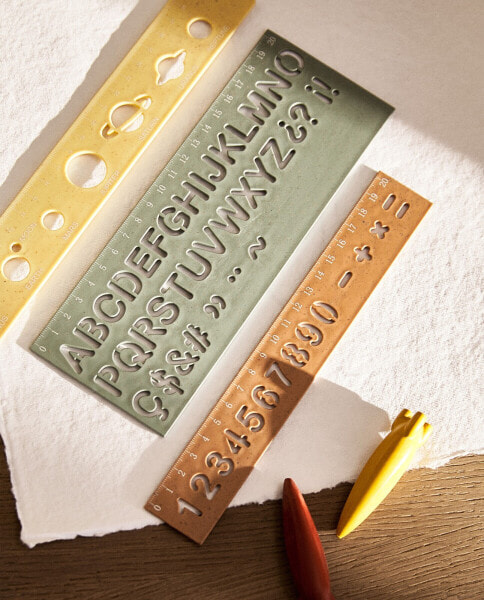 Number and alphabet rulers (pack of 2)